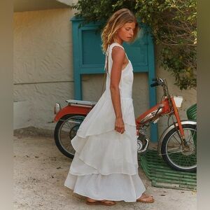 Free People In My Dreams Midi Gauze cotton dress